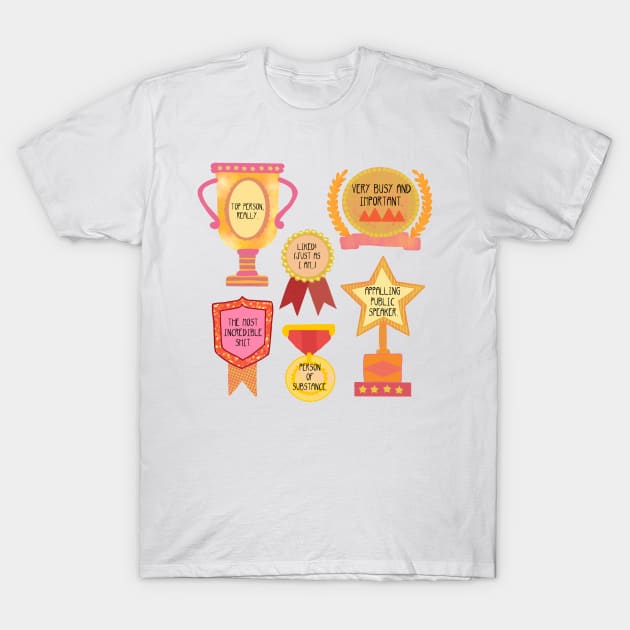 Bridget Jones inspirational trophies T-Shirt by rachaelthegreat